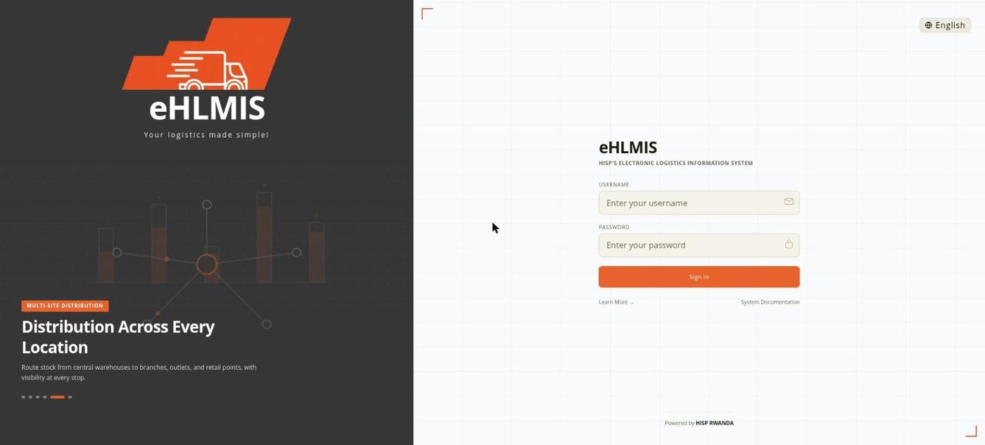 The HLMIS sign-in screen